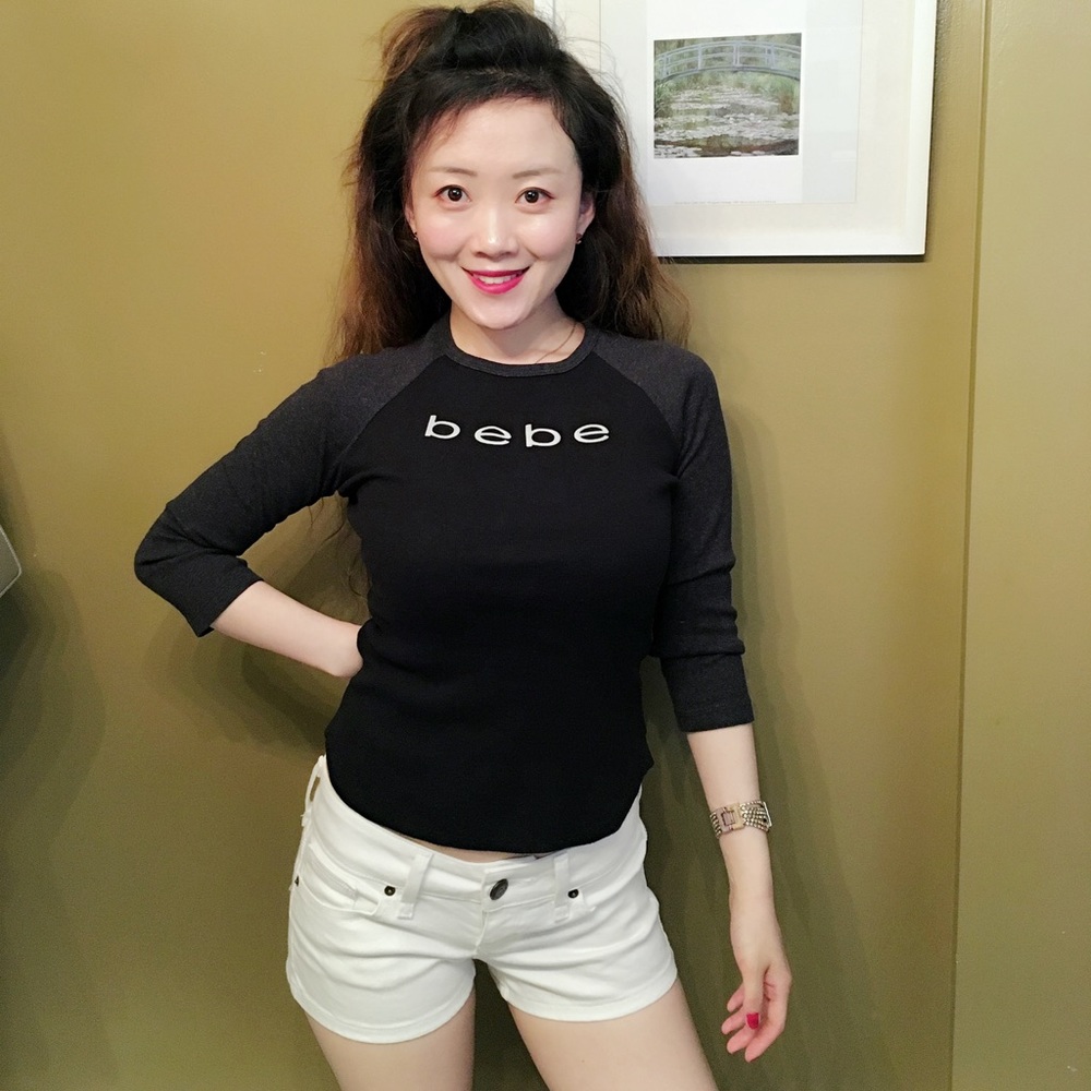 Bebe black T shirt